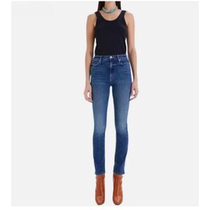 Mother The Dazzler Hoover Straight Leg High Waist Jeans, Sz 26